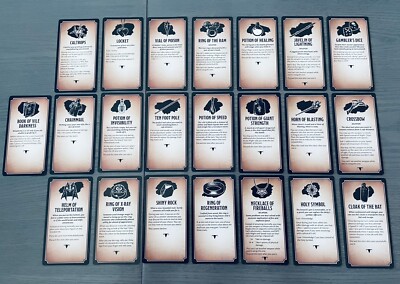 Betrayal at Baldur s Gate | All 22 Item Cards | Official Replacement Game Pieces