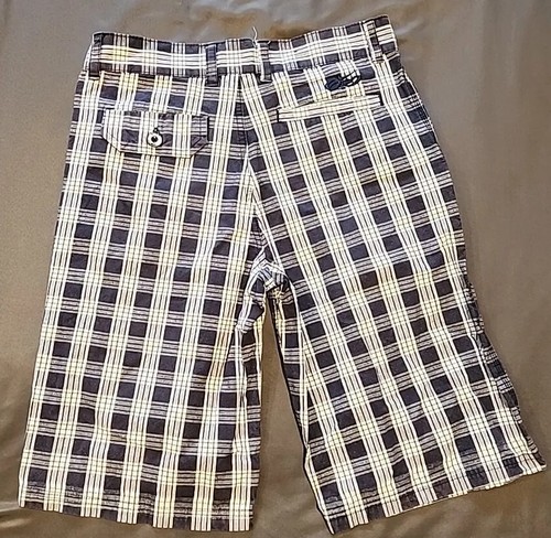 Womens Nike 6.0 Bermuda Shorts Plaid Blue White 28 Inch Waist - Picture 3 of 9