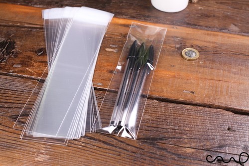 50 x Bolsa de plástico transparente larga estrecha 5x20 cm celofán OPP embalaje autoadhesivo - Imagen 5 de 8