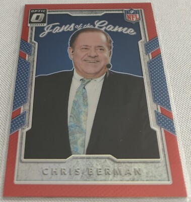 2017 Optic Football Chris Berman ESPn Fans of the Game Red Prizm #3 #d 47/99