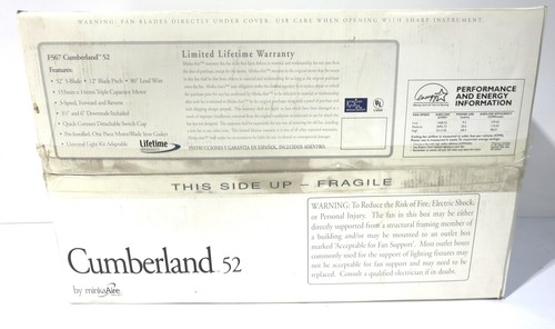 MINKA-AIRE F567-SWH MinkaAire 5 Blade 52" Energy Star Ceiling Fan - Shell White - Picture 3 of 3