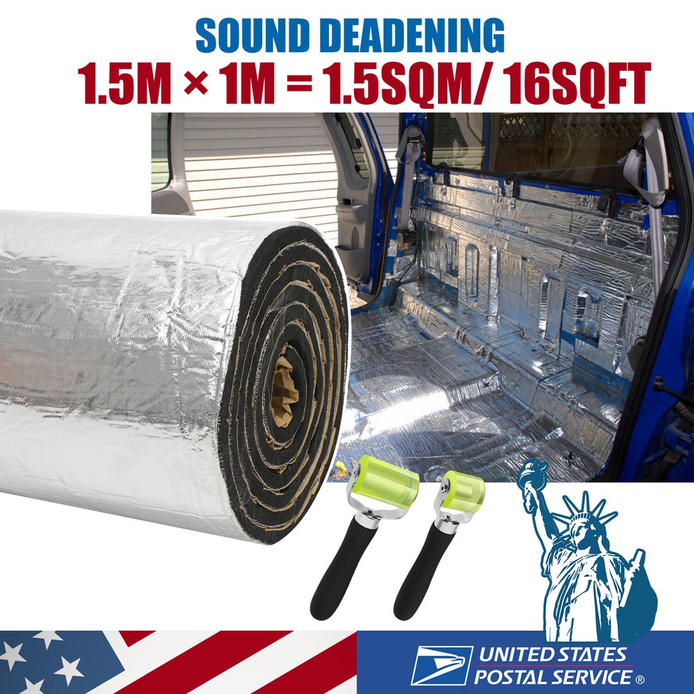 Alfombrilla amortiguadora de sonido 60""x40"" interior auto auto auto auto auto auto auto RV absorción térmica reducción de ruido + herramienta