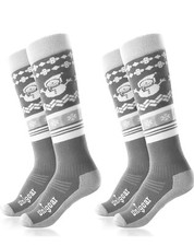 Unigear Kids Ski Socks, Wool Winter, Over The Calf, Skiing Snowboarding 2 Pairs