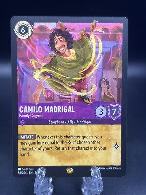 Disney Lorcana Shimmering Skies Legendary Bruno Camilo Madrigal 58/204 Non-Foil