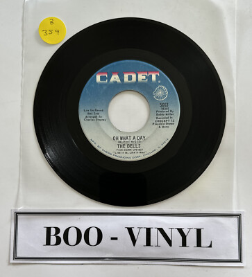 THE DELLS: ''OH WHAT A DAY'' USA CADET 5663 7  VINYL RECORD SOUL / FUNK VG+