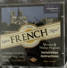 Learn French Now From Transparent Language Windows Mac CD-Rom Version 8 Master