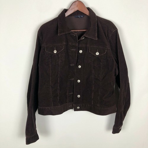 Lands' End Brown Corduroy Jacket Women 