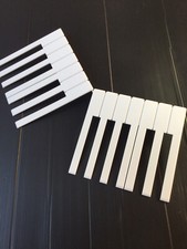 PIANO KEY TOPS  OCTAVE ( 7 KEYS ) with fronts    UK SELLER