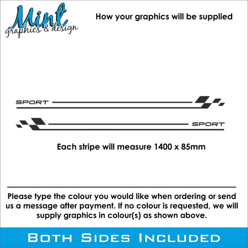 Volkswagen Beetle VW GTi Side Stripes Decals Stickers Vinyl Graphics 002 - Picture 2 of 5