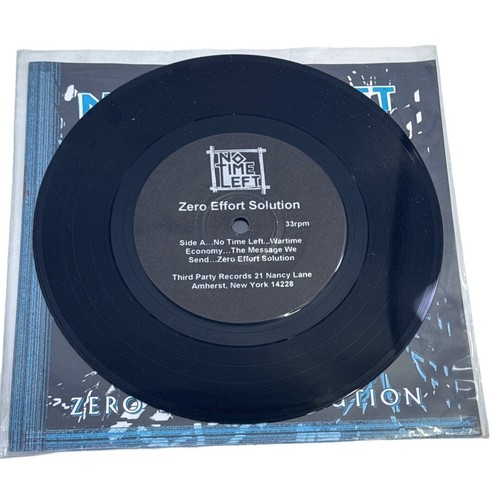 No Time Left Zero Effort Solution 7 Inch Vinyl Record Third Party Records 33rpm - Picture 3 of 4