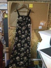 Vintage Sense Floral Dress Black Small