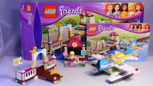 Lego Friends 3063 Flugschule Wasserflugzeug Stand Steg Stephanie kompl. BA OVP