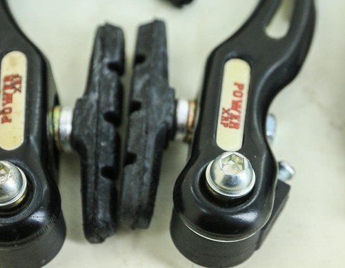Power V Brake Linear Pull Brakeset + Levers Black MTB Hybrid Bike F + R NEW - Picture 2 of 7