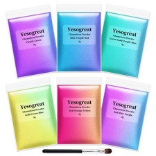 Chameleon Mica Powder, 6 Color Changing Mica Powder for Epoxy Resin, Tumblers, C