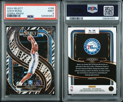 2024-25 Panini Select - Premier Level Adem Bona #196 Zebra Prizm