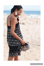 Brand New Anthropologie Sheer Embroidered Mini Lace Black & White Dress Small