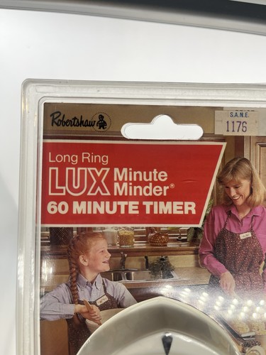Vintage Robertshaw White Plastic Lux Minute Minder 60 Minute Kitchen Timer - Picture 7 of 7