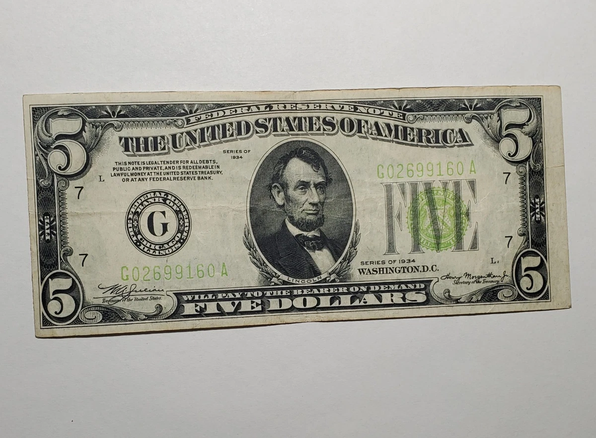 1934 Year US Small Size Paper Money Notes for sale | eBay