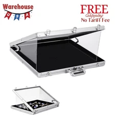 24"X20" Card Show Display Case,Portable Aluminum Trading Card Display Case,Clear