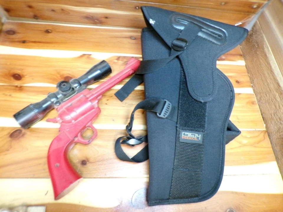 #3 Uncle Mikes Across Chest Holster Scoped for CASULL & S/A D/A Revolver to 6.5" - Image 4 of 4