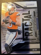 2025 Panini Prizm Football Bo Nix Fractal Insert #13 Denver Broncos