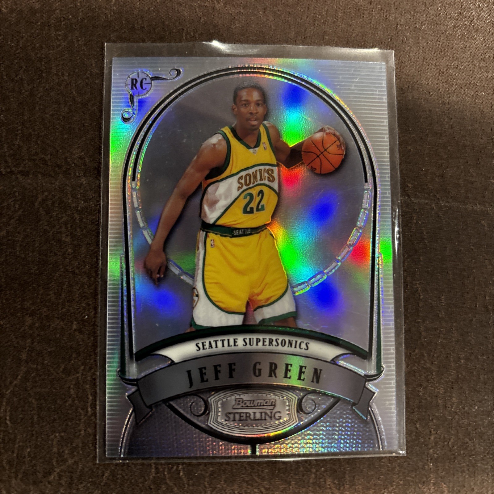 JEFF GREEN 2007-08 BOWMAN STERLING REFRACTOR /399 #JG1 ROOKIE SONICS
