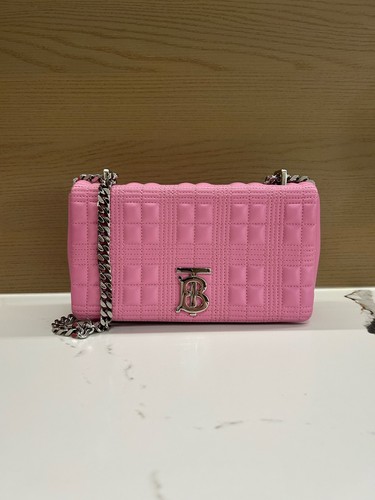 Burberry Lola Quilted Lambskin Shoulder Bag Pink ebayAG Auth