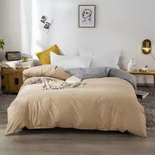 Organic Club 100 Cotton Duvet Cover Set 210TC Duvet Cover and 2 Pillowcase Set