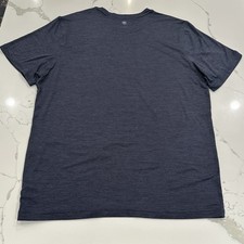 Gaiam Blue Workout T-Shirt Mens XL Yoga Gym Athletic Soft Stretch Short Sleeve