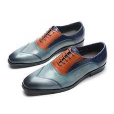 Formal Men's Handmade Warm Leather Shoes Cowhide Oxford Business
