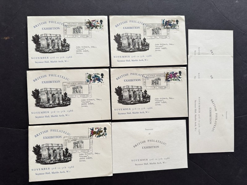 Great Britain 1966 Event Covers +Battle Of Hastings #SG705-09 +BPE Cachet +Card