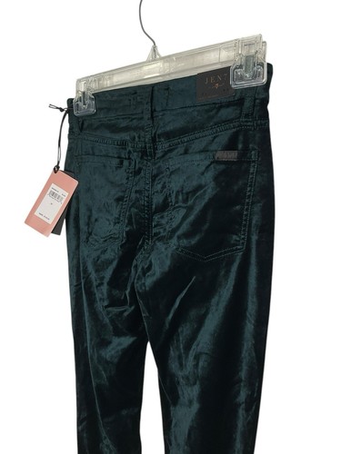 Jen7 by 7 for All Mankind Velvet Ankle Skinny Jeans A383748 Green Size 00 NEW - Picture 6 of 8