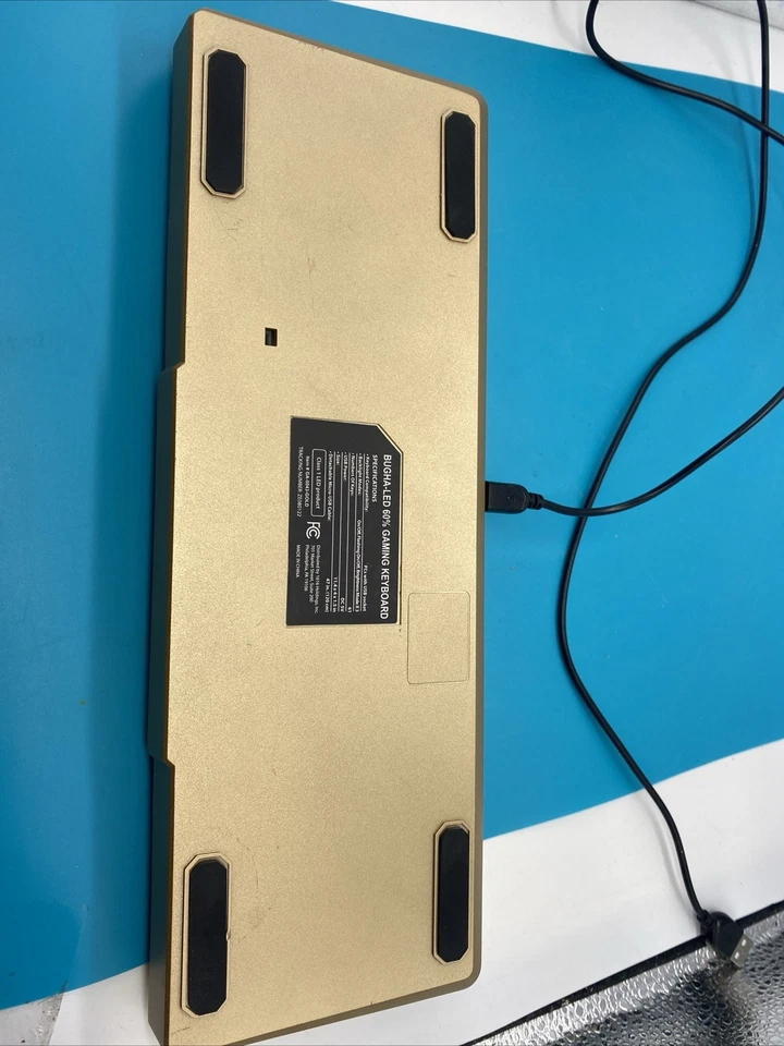 Bugha Limited Edition Gold LED Gaming 60% Keyboard GA-0043-Gold - Image 3 of 4