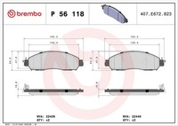 Brembo Bremsbelagsatz, Scheibenbremse Vorderachse U.A. FüR Nissan, Renault