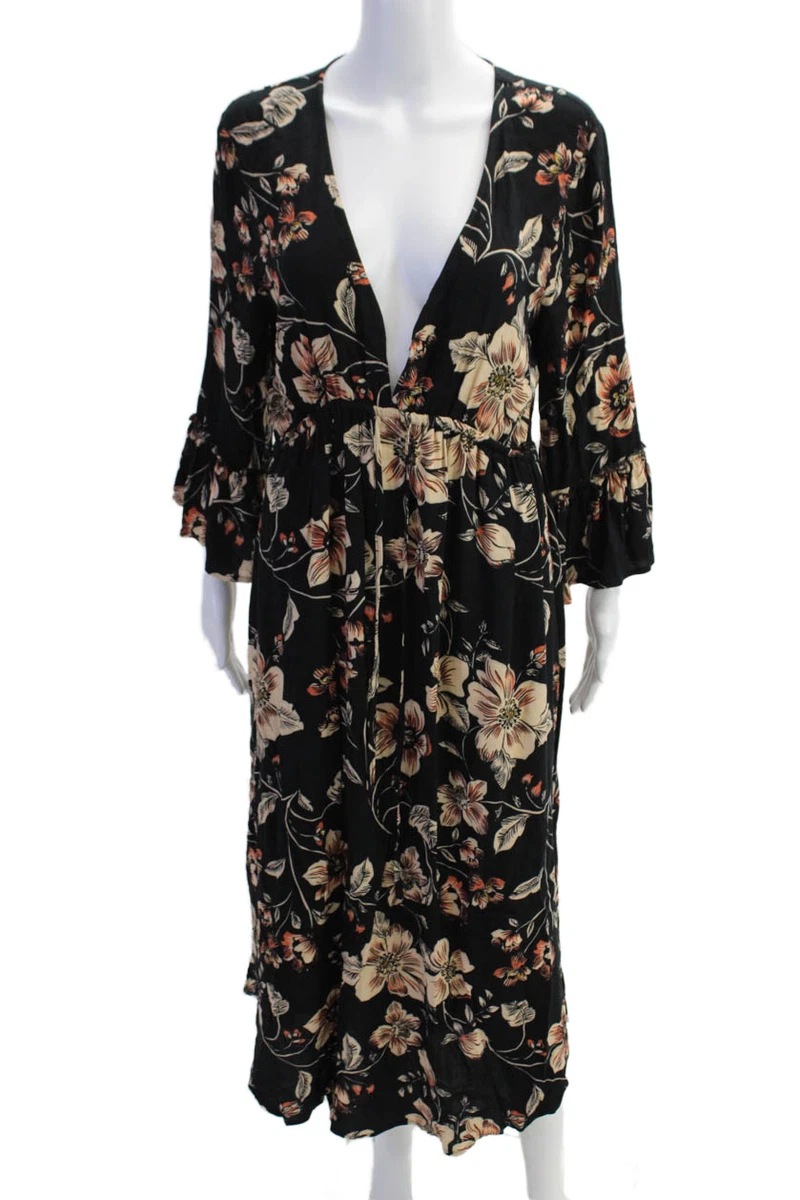 Newshows Vestido De Verano Para Mujer, Estilo Casual, Sin Mangas, Con Volantes, Con Bolsillos, Floral-8, XL