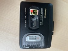 AIWA Walkman Super Bass Stereo Cassette Recorder HS-JS135W TESTED Rare