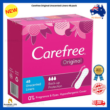 Carefree Original Unscented Panty Liners 48 Pack | NEW AU FREE SHIPPING