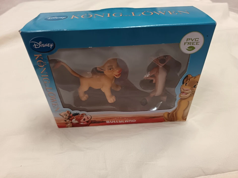 BOITE DE 2 FIGURINES BULLYLAND LE ROI LION SIMBA ET TIMON DISNEY NEUF - Photo 3/4