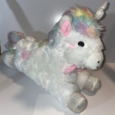 G34 FAO Schwarz Unicorn Glow Brights Toy Soft Plush LED Lights Sound Works