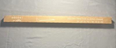 Elfa Decor+ White Trim For Gliding Frame. W: 18  D: 16 