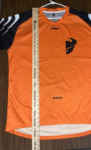 Thor Racing Sector Long Sleeve Jersey Shirt Mens 3XL Orange & Black - Bild 8 von 9