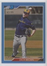 2020 Bowman Heritage Chrome Prospects Blue Refractor 62/99 Zack Brown fm0