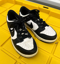 Nike CW1588-100 Unisex Kids US 2Y Low Top Leather Sneakers Black/White