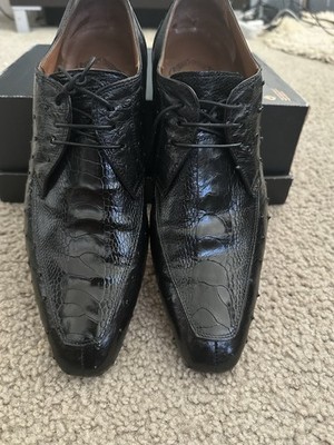 RARE! $1100+ MAURI Black Genuine Alligator Crocodile Oxford Boots Loafers 9.5 M