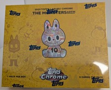 2025 Topps Chrome Labubu The Monsters 10th Anniversary Factory Sealed Hobby Box