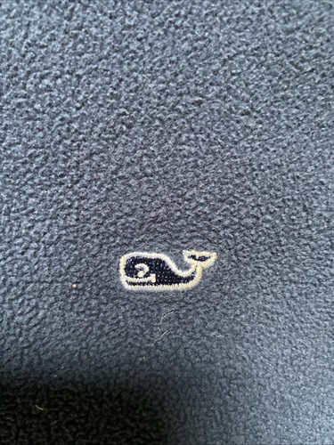 Boys Vineyard Vines Size S (8-10) Navy Blue 1/4 Zip Fleece Pullover - Picture 3 of 5