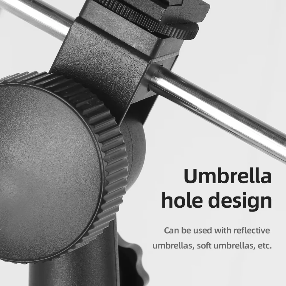 Godox Type-D Camera Flash Speedlite Mount Swivel Light Stand Bracket with Umbrel - Bild 2 von 4