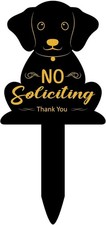 No Soliciting Sign for House Metal No Soliciting Yard Sign with Stake Outdoor...