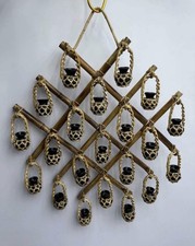 VTG Wicker Bamboo Boho Rattan Home Decor Mid Century Wall Accent 1980 HTF RARE