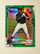 Jesus Sanchez 2021 Bowman Chrome RC GREEN REFRACTOR 22/99 Blue Jays #35 Raw z6